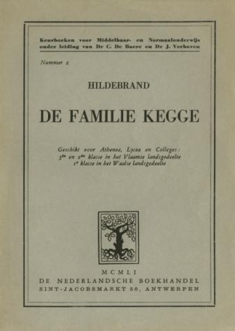 Omslag van De familie Kegge. Uitgave: 8e druk 1951.