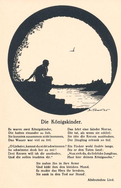 Ook in Duitsland bleef het lied populair. Elsbeth Forck maakte in 1925 een illustratie bij het lied met een van de kinderen uitkijkend over de rivier.