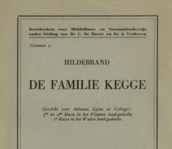 Omslag van De familie Kegge. Uitgave: 8e druk 1951.